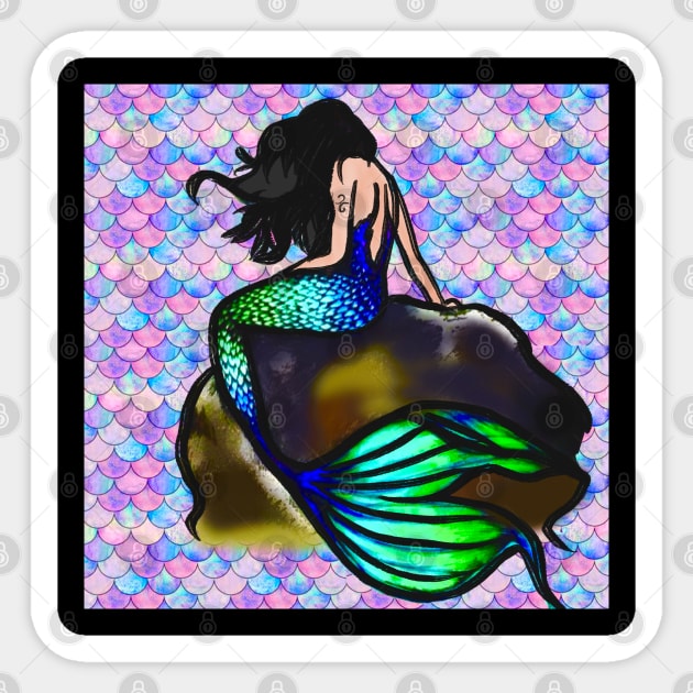 3D Mermaid Sticker by Art by Ergate